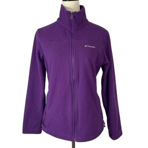 Columbia‎ Fleece Jacket Full Zip Pockets Purple Activewear Coat Womens Medium